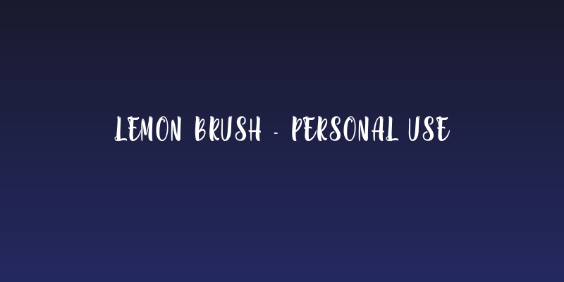 Lemon Brush - Personal Use Social Header