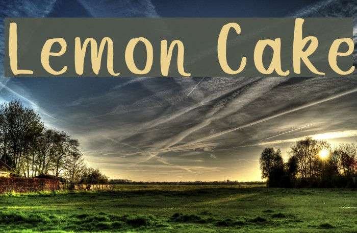 Lemon Cake Font examples