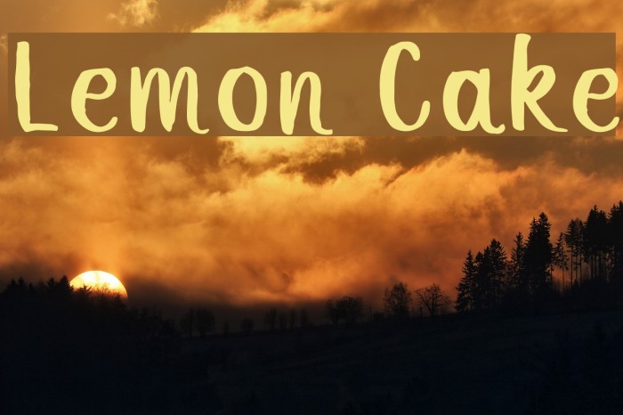 Lemon Cake Font examples
