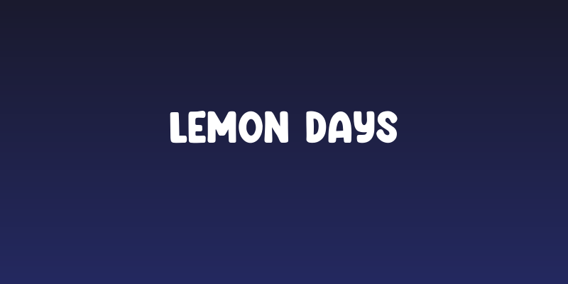 Lemon Days Social Header