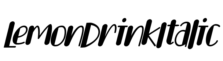 Lemon Drink Italic  les polices de caractères gratuit tlcharger