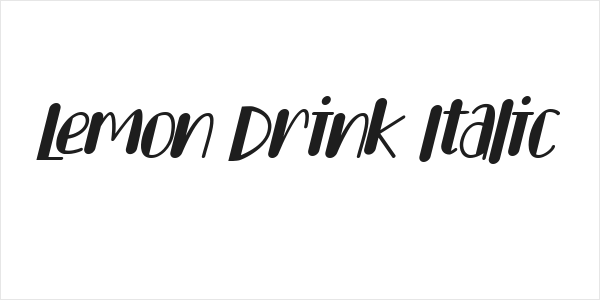 Lemon Drink Italic Logo