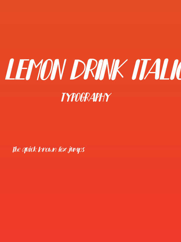 Lemon Drink Italic Poster