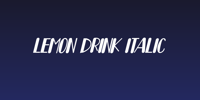 Lemon Drink Italic Social Header