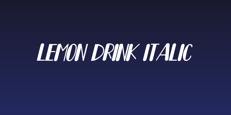Lemon Drink Italic Social Header