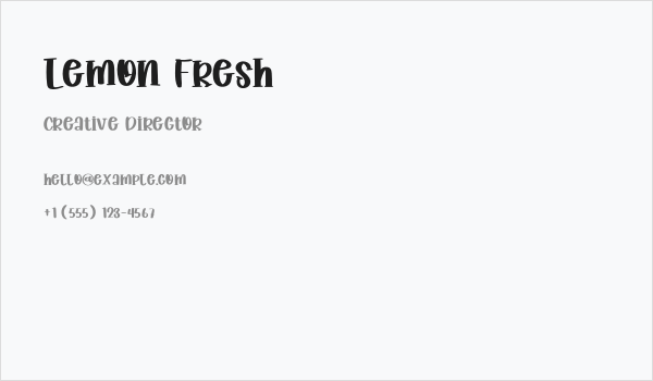 Lemon Fresh Business Card