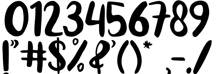 Lemon Friday Font OTHER CHARS