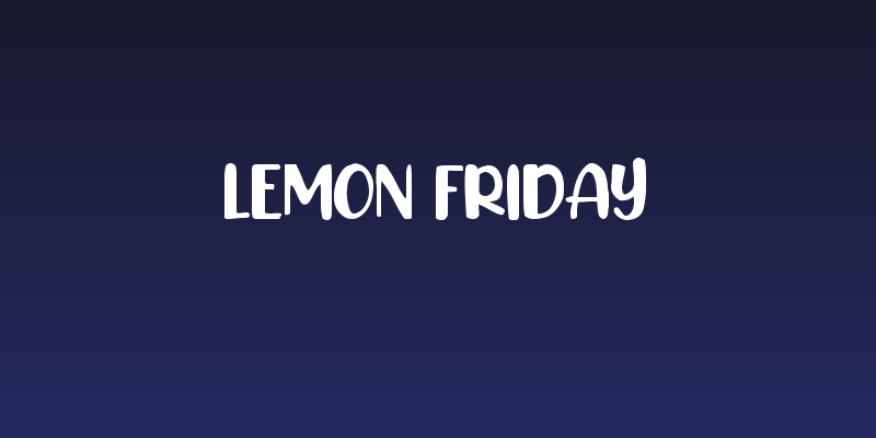 Lemon Friday Social Header