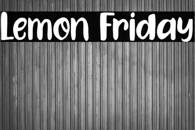 Lemon Friday फ़ॉन्ट examples