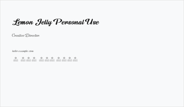 Lemon Jelly Personal Use  Business Card