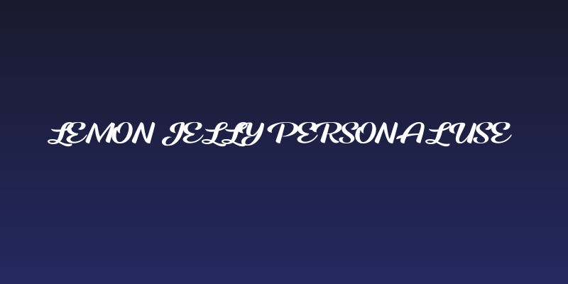 Lemon Jelly Personal Use  Social Header