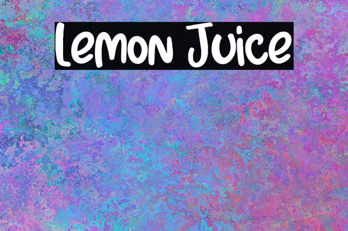 Lemon Juice Font examples
