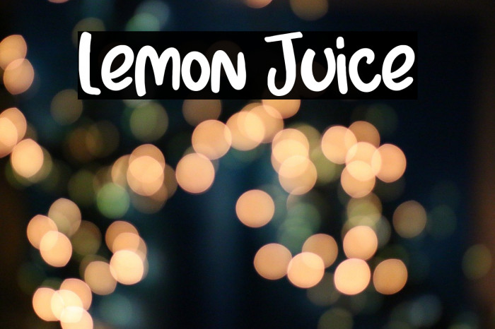 Lemon Juice Font examples