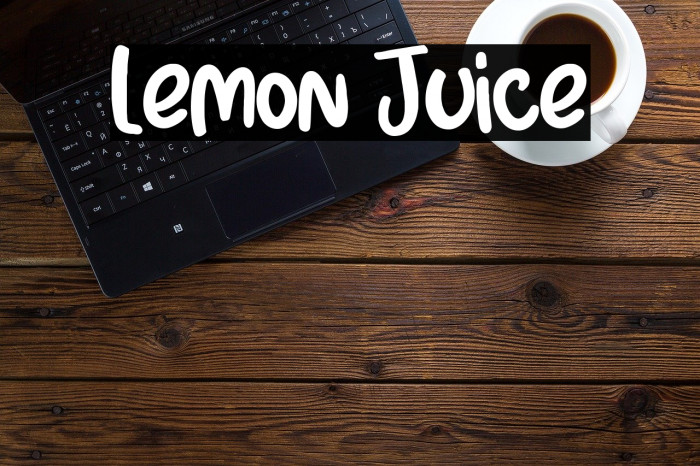 Lemon Juice Font examples