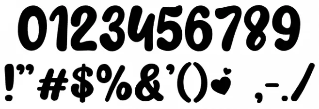 Lemon Love Font OTHER CHARS