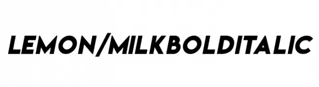 Lemon/Milk bold italic  Descarca Fonturi Gratis