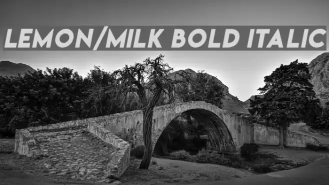 Lemon/Milk bold italic Font examples