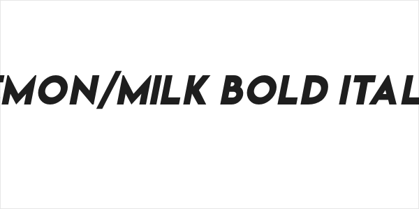 Lemon/Milk bold italic Logo