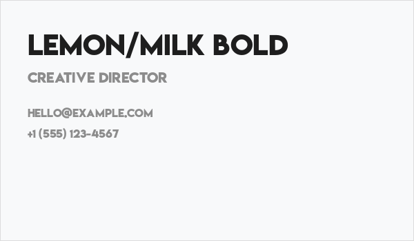 Lemon/Milk bold Business Card