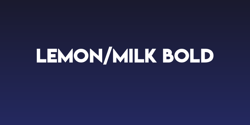 Lemon/Milk bold Social Header