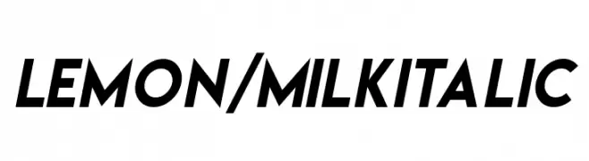 Lemon/Milk italic  تنزيل الخطوط