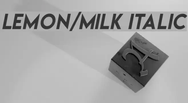 Lemon/Milk italic  examples