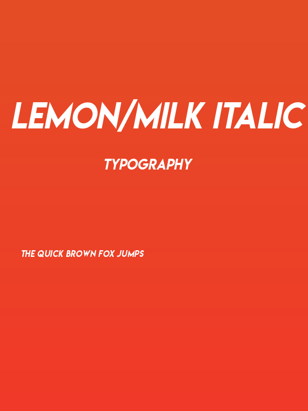 Lemon/Milk italic Poster