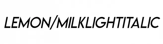 Lemon/Milk light italic  नि: शुल्क फ़ॉन्ट्स डाउनलोड