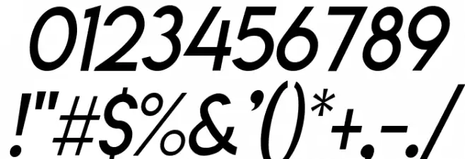 Lemon/Milk light italic Font OTHER CHARS