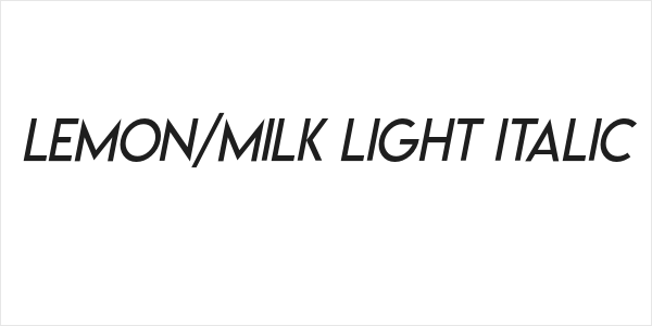 Lemon/Milk light italic Logo