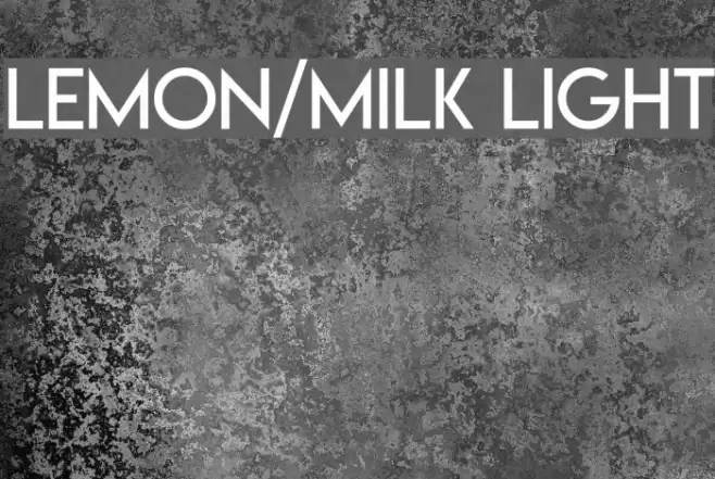 Lemon/Milk light Font examples