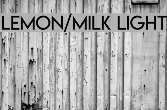 Lemon/Milk light Font examples