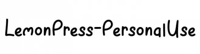 Lemon Press - Personal Use  baixar fontes gratis