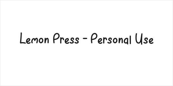 Lemon Press - Personal Use Logo