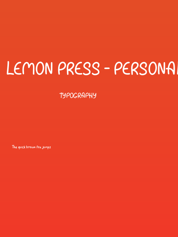 Lemon Press - Personal Use Poster