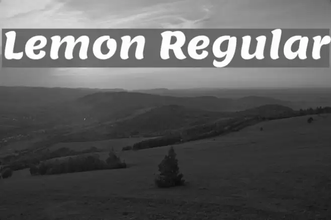 Lemon Regular Шрифта examples