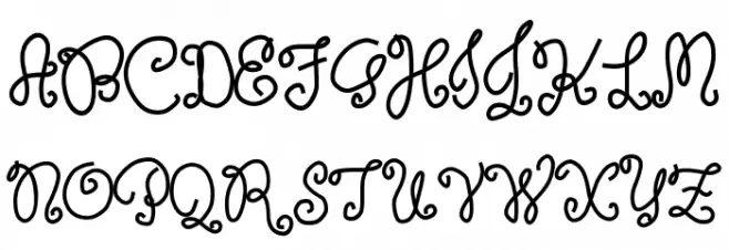 Lemon Rose 字体 大写
