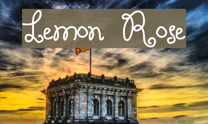 Lemon Rose Font examples
