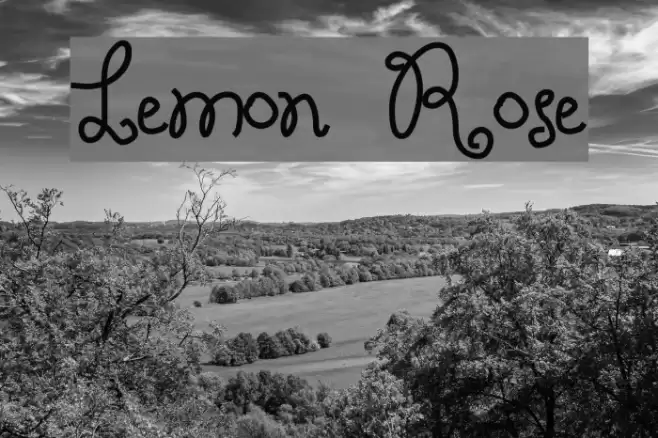 Lemon Rose Font examples