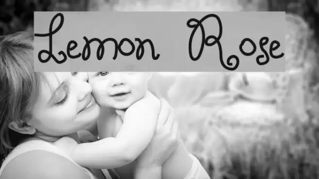 Lemon Rose Font examples