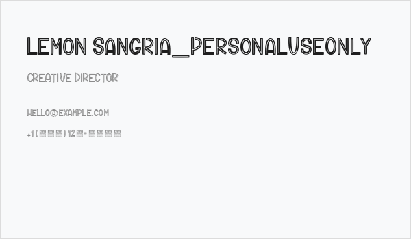 Lemon Sangria_PersonalUseOnly Business Card