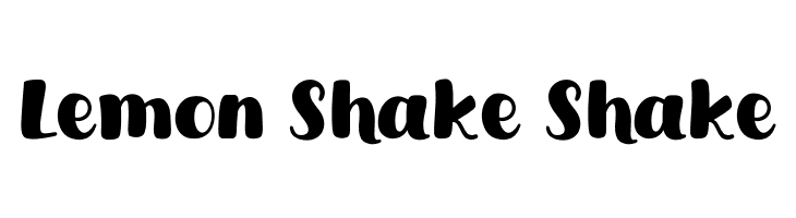Lemon Shake Shake  Frei Schriftart Herunterladen