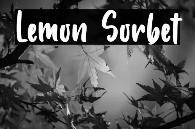 Lemon Sorbet Font examples