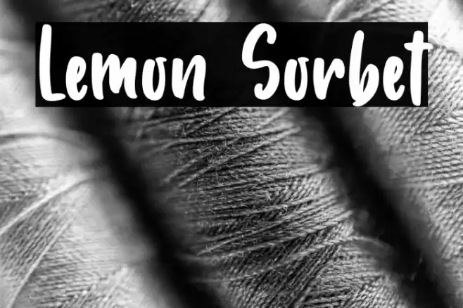 Lemon Sorbet Font examples