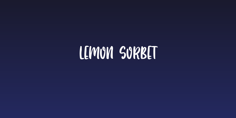 Lemon Sorbet Social Header