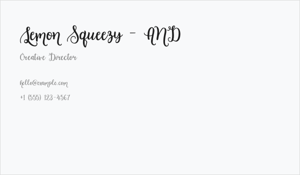 Lemon Squeezy - AND Business Card