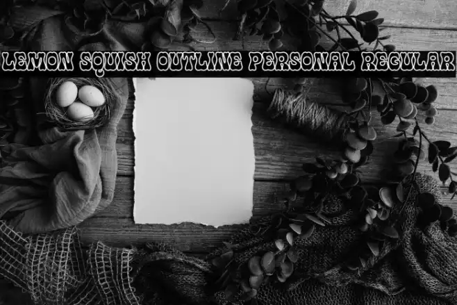 Lemon Squish Outline PERSONAL Regular Example 2
