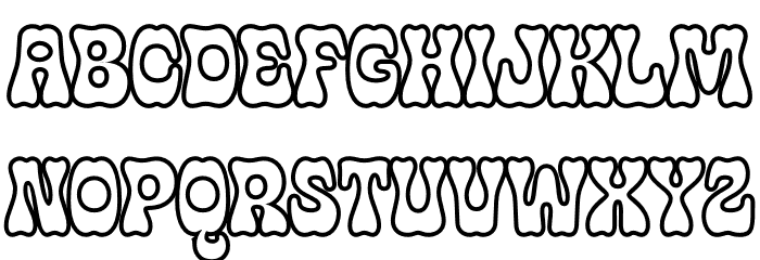 Lemon Squish Outline PERSONAL Regular Font LOWERCASE