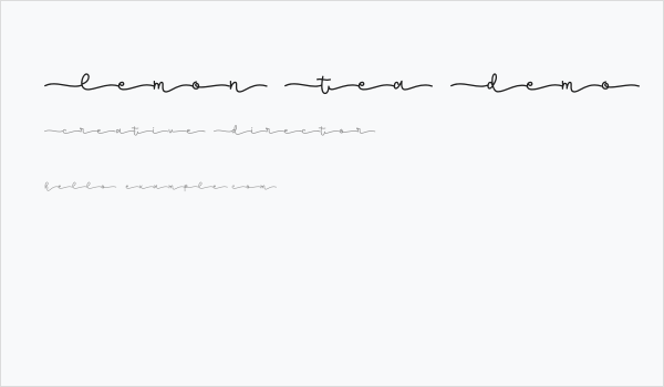 Lemon Tea Demo Business Card