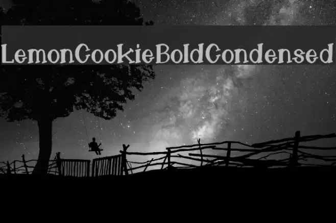 LemonCookieBoldCondensed Font examples